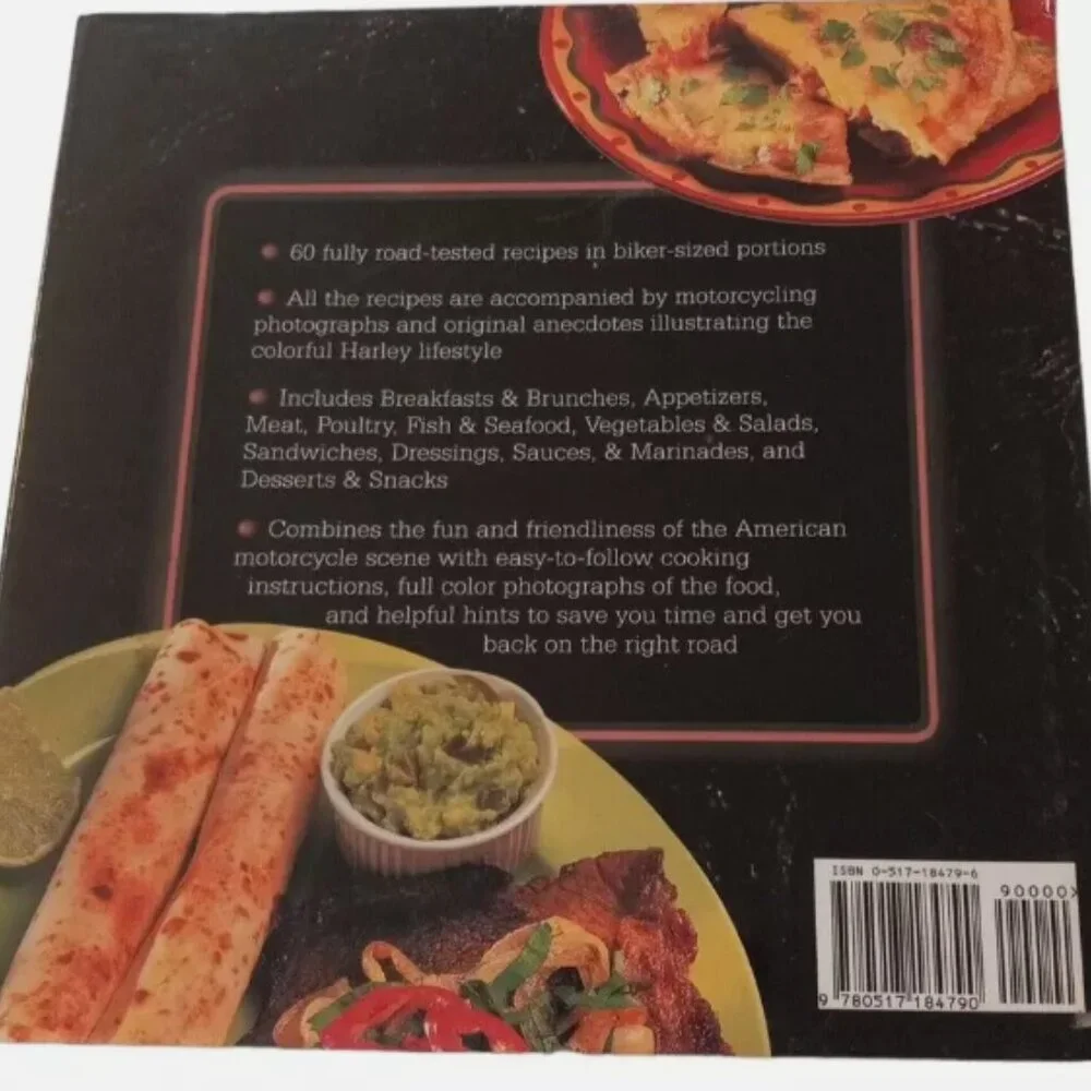 The Harley Biker's Cookbook Big Bites for Hungry Bikers Gift Idea Motorcycle BBQ